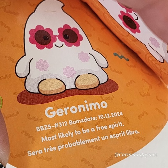 🎃 GERONIMO 👻 Groovy Ghost 2024 Halloween GroovySpookySeries 5" Bum Bumz Russ - Picture 4 of 9